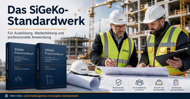 Bild: Neues zweibändiges SiGeKo-Standardwerk für Ausbildung, Weiterbildung und Baustellenpraxis erschienen
