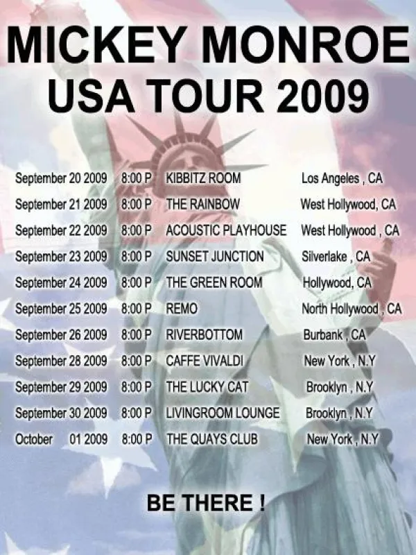 Mickey Monroe USA Tour