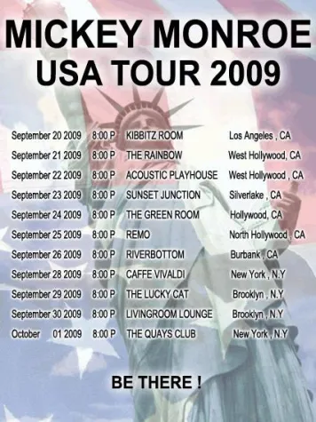 Bild: Mickey Monroe erstmalig auf Amerika Tour