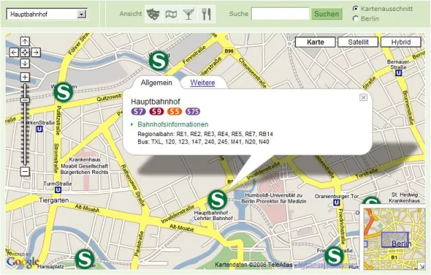 area42 realisiert den Stadtplan der S-Bahn Berlin und verknüpft so Nahverkehrsangebote mit GoogleMaps und lokaler Suche Bild: area42 realisiert den Stadtplan der S-Bahn Berlin und verknüpft so Nahverkehrsangebote mit GoogleMaps und lokaler Suche