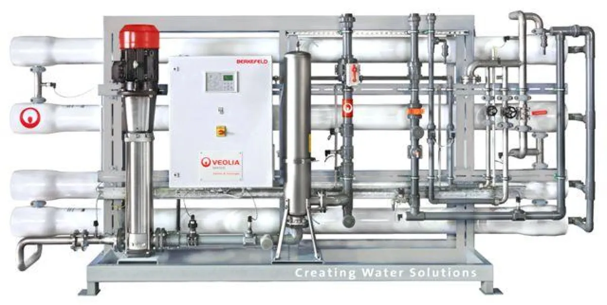 Die Berkefeld megaRO-Umkehrosmose sorgt für die sichere Entsalzung von Prozesswasser für Kessel, Kühlung und Sterilisation.