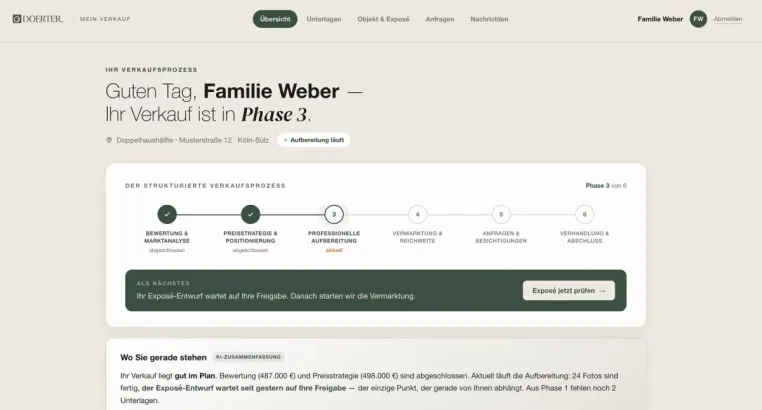 DOERTER gibt privaten Immobilienverkäufern transparenten Zugriff auf umfassende Verkaufsdaten Bild: DOERTER gibt privaten Immobilienverkäufern transparenten Zugriff auf umfassende Verkaufsdaten