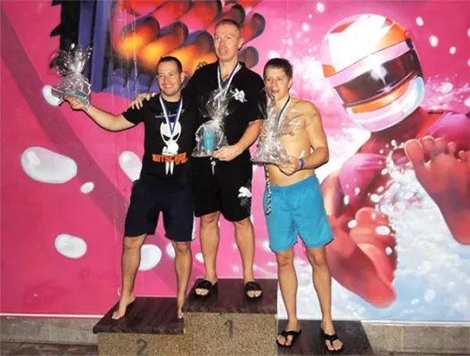 Bild: Thomas Liebig gewinnt die deutsche Rennrutschmeisterschaft 2013 im GALAXY ERDING!