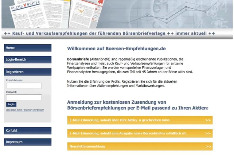 Boersen-Empfehlungen.de · Kostenloser Informationsdienst zu Aktien und Marktbewegungen Bild: Boersen-Empfehlungen.de · Kostenloser Informationsdienst zu Aktien und Marktbewegungen