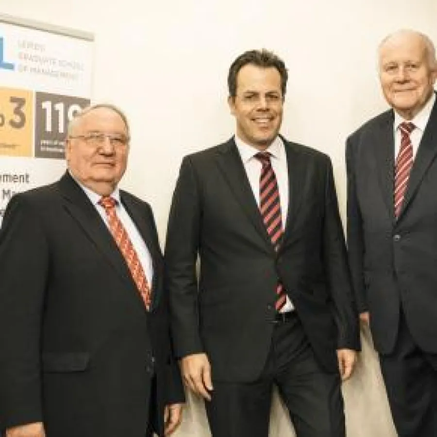 Vorstand der HHL-Stiftung (vlnr): Winfried Pinninghoff, Gerd Robertz, Georg Milb