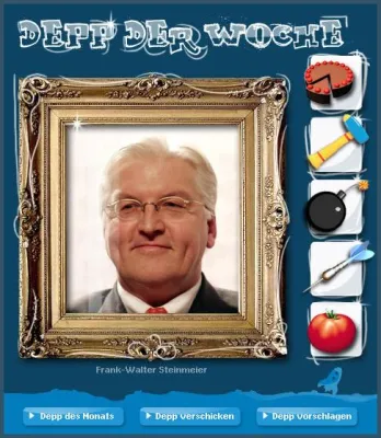 Bild: 5 Star Games wählt Deutschlands Außenminister Frank-Walter Steinmeier zum »Depp der Woche«