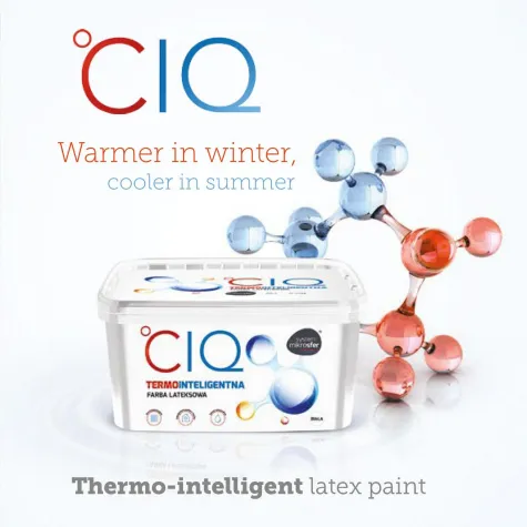 Bild: Neue CIQ-Technologie - THERMOINTELLIGENTE LATEX-INNENFARBE.