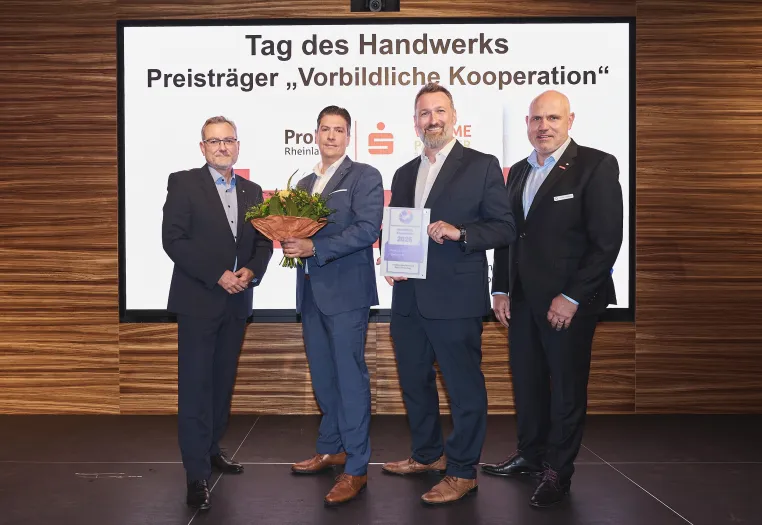 Ausgezeichnet: ProEco Rheinland ist Vorbild für Kooperation und Innovation im Handwerk Bild: Ausgezeichnet: ProEco Rheinland ist Vorbild für Kooperation und Innovation im Handwerk