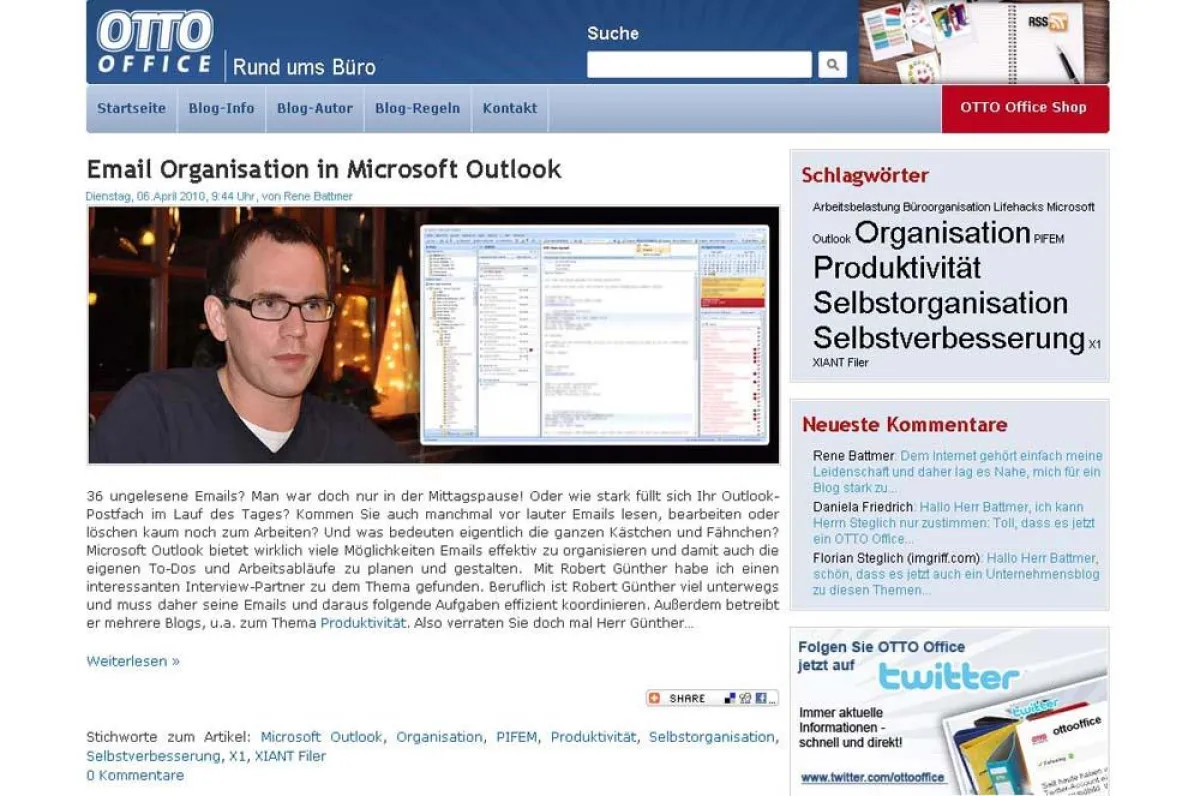 Anregungen rund um den Büroalltag gibt es im Blog von OTTO Office