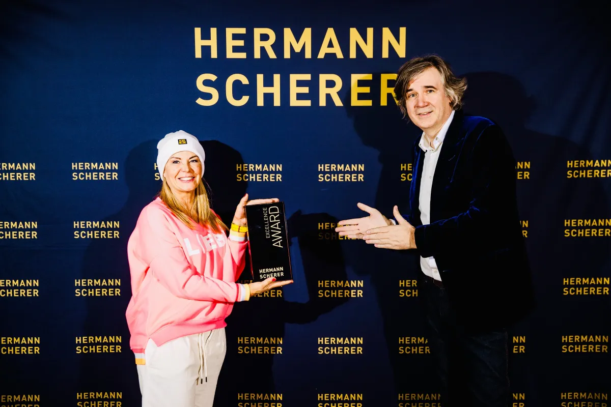 Überzeugte die Jury als Rednerin: Marion Storsberg (l.) mit Hermann Scherer (© Domenik Pfau und Justin Bockey )