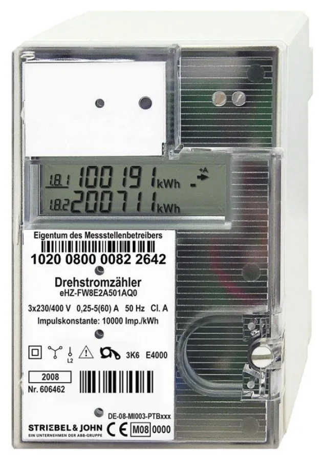 Elektronischer Haushaltszähler zur Messung von Wirkenergie für Verrechnungszwecke in Ein- und Zweitarifausführung