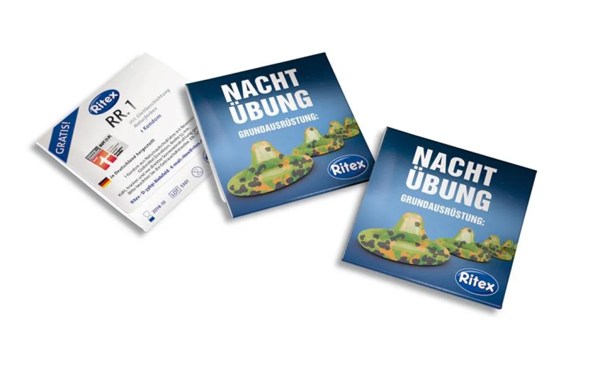 Verpackung der Gratis-Probe von Ritex im Begrüßungspaket der Bundeswehr