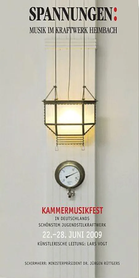 Festival-Ankündigung zu SPANNUNGEN - Musik im Kraftwerk Heimbach 2009