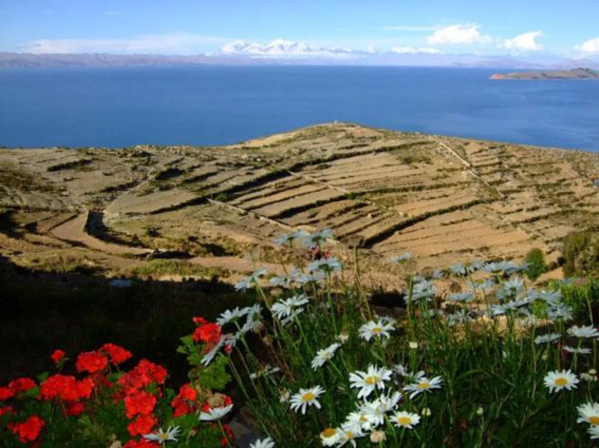 Der Titicaca-See zwischen Bolivien und Peru.