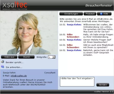 Bild: xntrex präsentiert neue, flashbasierte Version der Onlineberatung xsaltec auf der CeBIT 2009