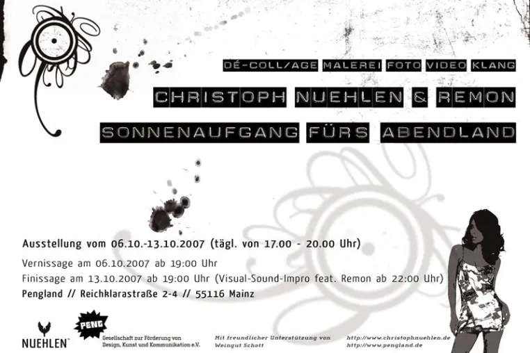 Bild: \"Sonnenaufgang fürs Abendland\" Ausstellung mit Arbeiten von Christoph Nuehlen und Remon im PENGLAND