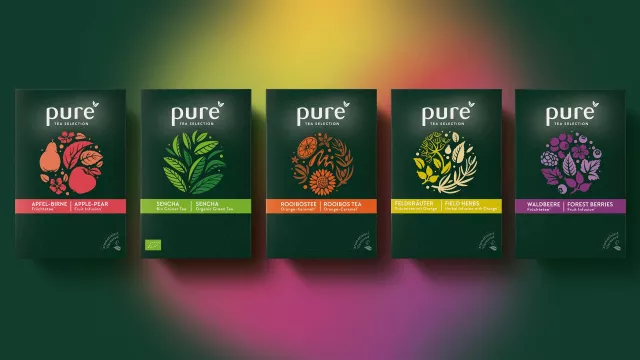Bild: Neues Packaging Design für Tchibo Marke Pure Tea Selection von HAJOK
