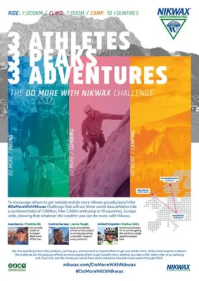 Nikwax stellt #DoMoreWithNikwax Kampagne vor Bild: Nikwax stellt #DoMoreWithNikwax Kampagne vor