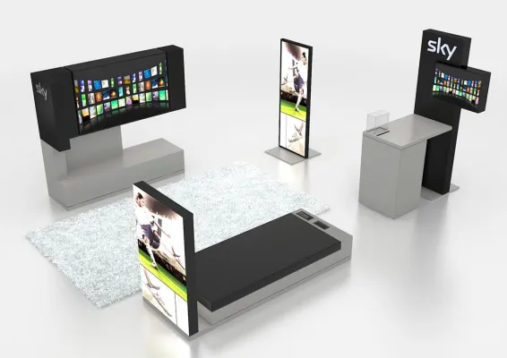 Bild: :: dan pearlman entwickelt den Markenauftritt am Point-of-Sale für die Neupositionierung der Marke Sky