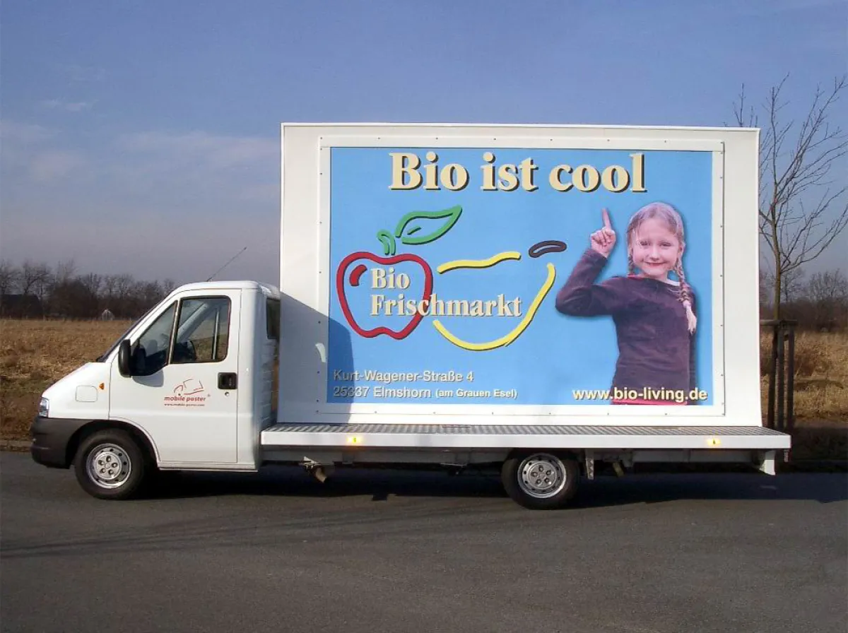 Bio Frischmarkt setzt auf MOBILE POSTER