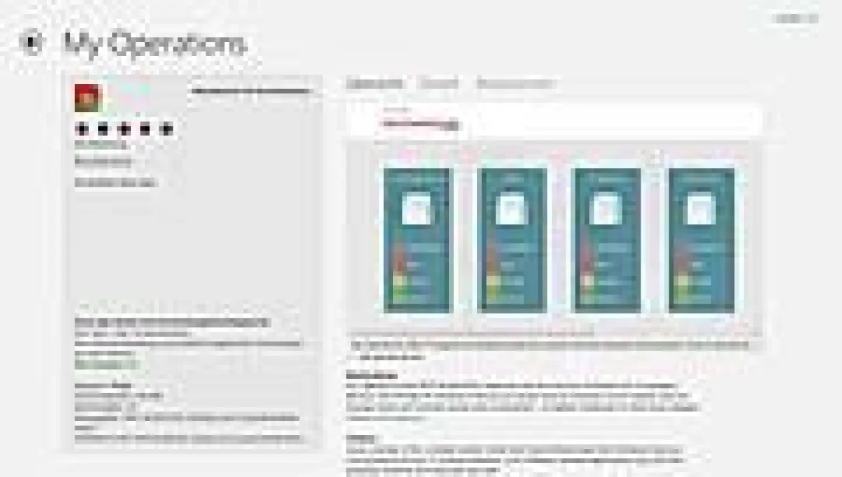 My Operations im Windows Store