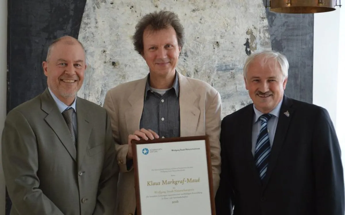 v.l.n.r.: Franz-Theo Gottwald, Klaus Markgraf-Maué, Olaf Tschimpke