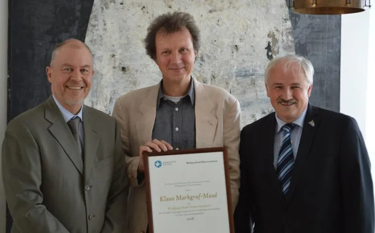 Bild: Klaus Markgraf-Maué wird mit hochdotiertem Wolfgang Staab-Preis 2016 ausgezeichnet