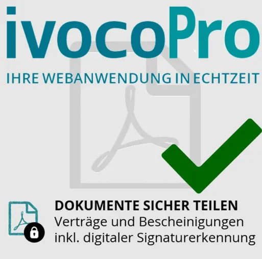 Digitale Signatur-Erkennung in ivocoPro möglich Bild: Digitale Signatur-Erkennung in ivocoPro möglich