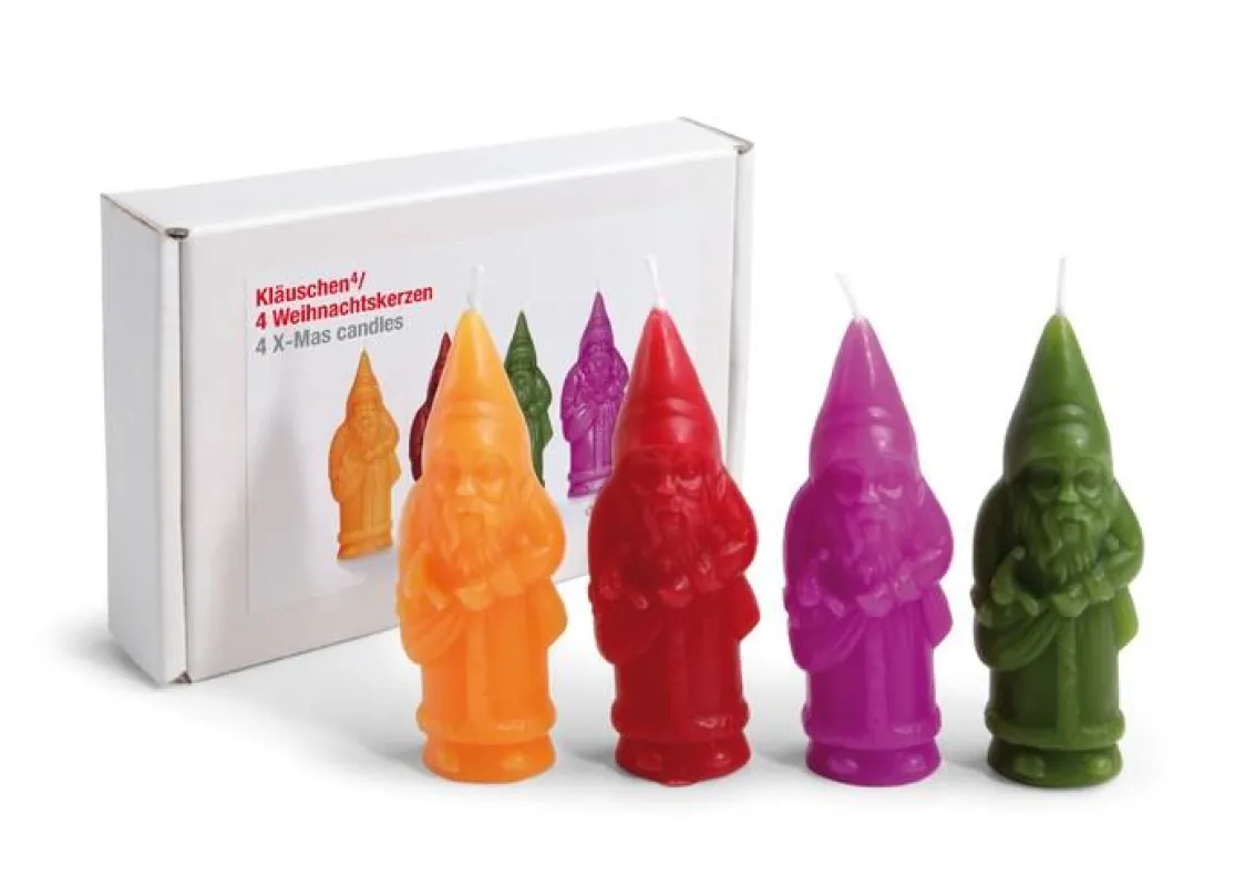 Vier Kläuschen / Weihnachtskerzen aus dem Schöne Dinge Shop