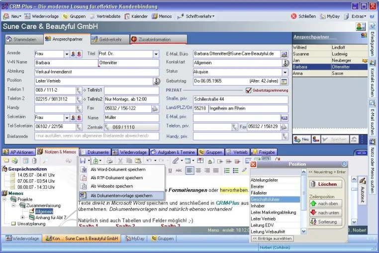 CRM-Plus Personal-Edition: Customer Relationship Management für Selbstständige Bild: CRM-Plus Personal-Edition: Customer Relationship Management für Selbstständige