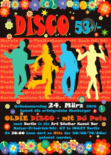 DISCO 53+/- - Oldie Disco mit DJ Pete Bild: DISCO 53+/- - Oldie Disco mit DJ Pete