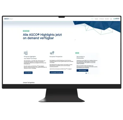 Ab sofort auf www.asco-direct.de abrufbar: Alle Highlights des ASCO® Annual Meetings 2020 in deutscher Sprache Bild: Ab sofort auf www.asco-direct.de abrufbar: Alle Highlights des ASCO® Annual Meetings 2020 in deutscher Sprache