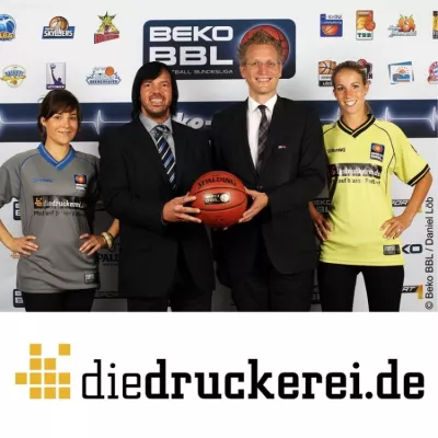 Bild: Onlineprinters GmbH ist Premium-Partner der Beko Basketball Bundesliga