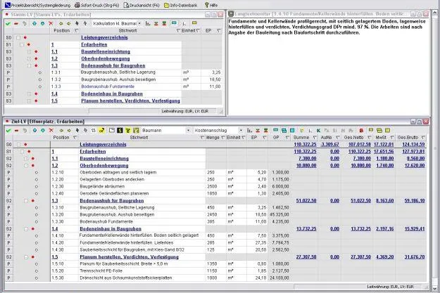 Version 10 des Baumanagementsystems CALIFORNIA 3000 Bild: Version 10 des Baumanagementsystems CALIFORNIA 3000
