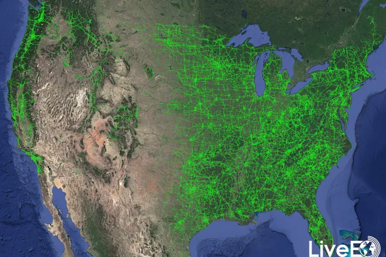Bild: Erstmals wurde das Vegetationsrisiko für US-Stromübertragungsnetz anhand von Satellitendaten analysiert