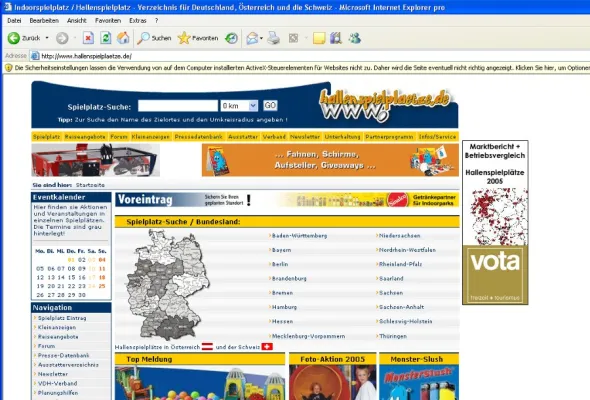 Bild: Geo-Umkreissuche für Hallenpielplätze in Deutschland, Österreich, Schweiz