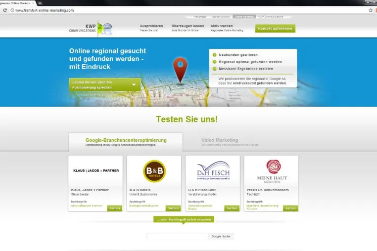 Bild: KWP, Agentur für digitale Kommunikation, bietet regionales Online Marketing für den Mittelstand