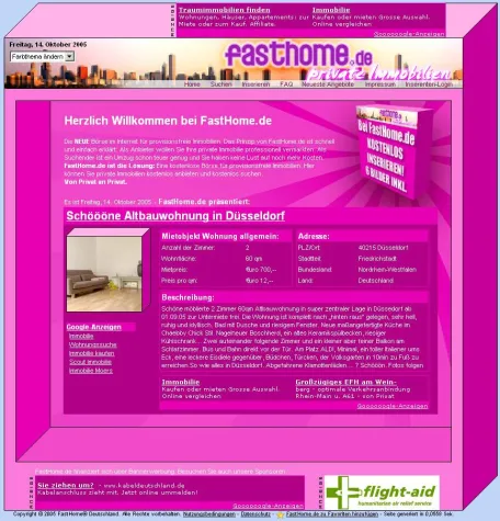 Bild: FastHome.de bietet private WM Zimmer an.