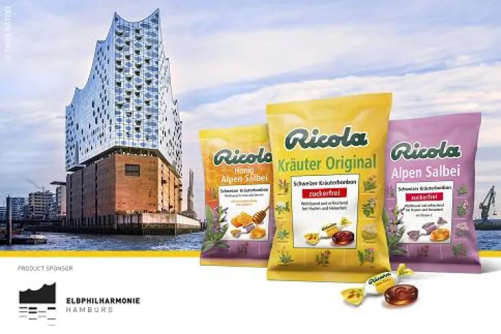 Bild: Symbiose zweier Ikonen - 13-Bergkräuter-Kompositionen von Ricola jetzt in der Elbphilharmonie