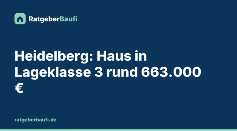 Bild: Haus kaufen in Heidelberg: Was Ein- und Zweifamilienhäuser je nach Lageklasse kosten