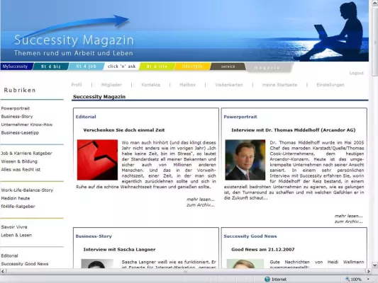 Bild: Dr. Thomas Middelhoff (Arcandor AG) im Interview mit dem Karriere-Netzwerk Successity.de