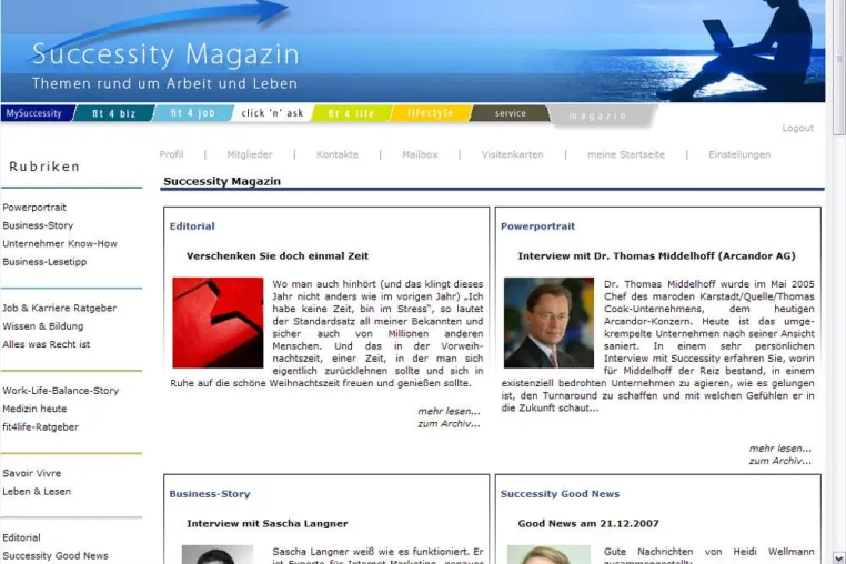 Dr. Thomas Middelhoff (Arcandor AG) im Interview mit dem Karriere-Netzwerk Successity.de Bild: Dr. Thomas Middelhoff (Arcandor AG) im Interview mit dem Karriere-Netzwerk Successity.de