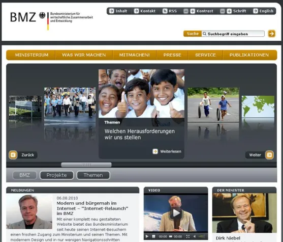 Bild: Modern und mit neuem Logo – Entwicklungshilfe im Internet