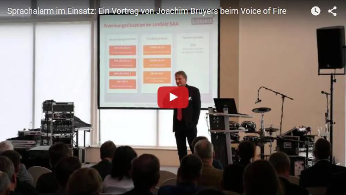 Über Sprachalarm im Einsatz sprach der Sprachalarmexperte aus dem Hause Schraner, Joachim Bruyers.