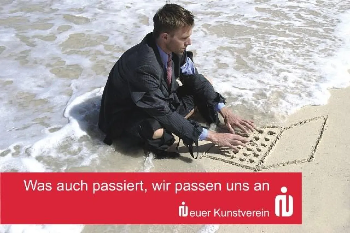 Die Kunst feiert Sparkasse und Künstler Fleckenstein seine Installation