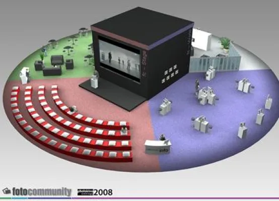 Bild: Eine runde Sache - fotocommunity auf der photokina 2008