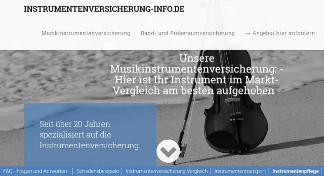 Bild: Instrumentversicherung Preis- Leistungsvergleich