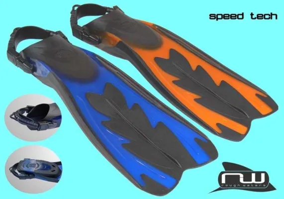 Neue speed tech Flosse von Rough Waters Bild: Neue speed tech Flosse von Rough Waters
