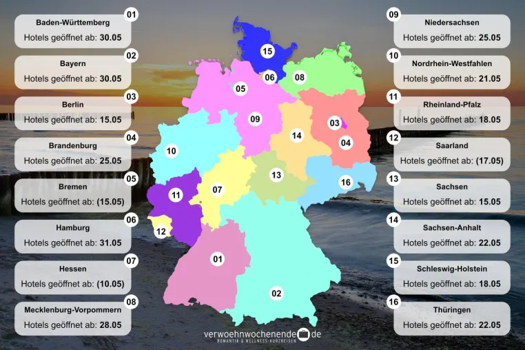 Hotel Öffnungen: Corona-Regelung der Bundesländer Bild: Hotel Öffnungen: Corona-Regelung der Bundesländer