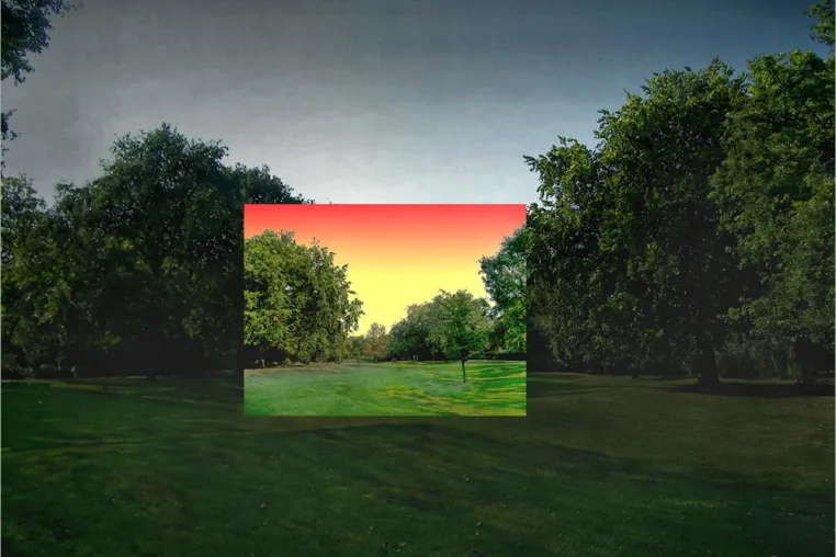 Bild: Videoprojektion im Kleinen Tiergarten: Sunrise @ Sunset